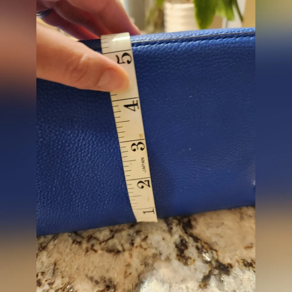 Michael Kors Purse, Mercer Leather Dome Satchel w/ Crossbody Bright Blue EUC